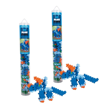 2PK 100pc Plus-Plus Triceratops Tube Kids/Toddler Toy 5y+