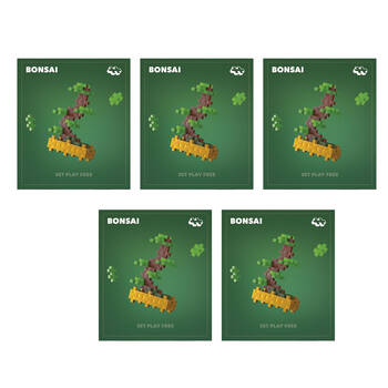 5PK Plus-Plus Plant Packs Building Toy Green Bonsai Kids 5y+