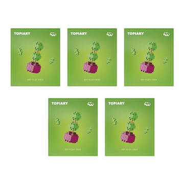 5PK Plus-Plus Plant Packs Building Toy Topiary Kids 5y+