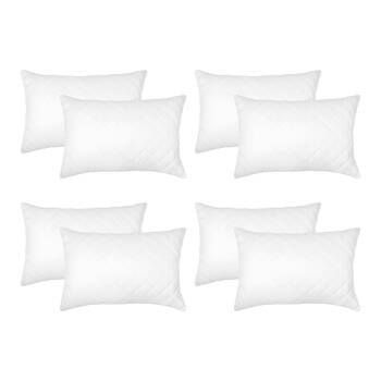 8pc Ardor Boudoir Quilted Microfibre Pillow Protector White 50x75cm