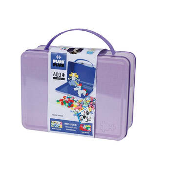 600pc Plus-Plus Suitcase Pastel Metal 2D Building Puzzle Toy 5y+