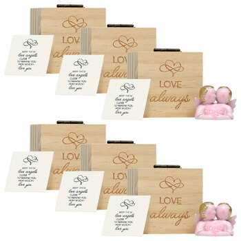 6PK Splosh Love Pocket Promise Angels Poly Statue w/ Box 6cm