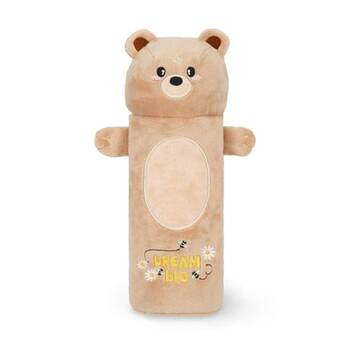 Legami Plush Pencil Case Teddy Theme Super Soft w/Zip Kids Stationery 3y+