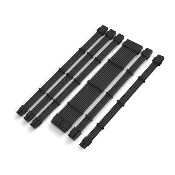 Cruxtec PPS6-BK Sleeved Extension Cable Kit w/ Buckle Set Black