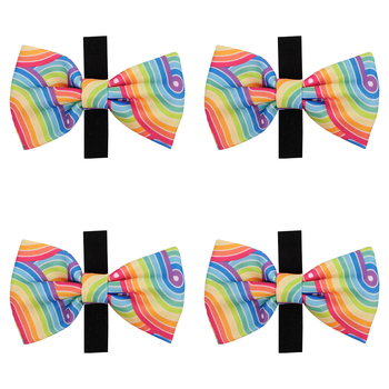 4PK Eco-Pup Themed Dog/Pet Dress Up Costume Bow Tie Rainbow 