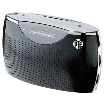 Black Portable AM/FM Radio w/ Built In Speaker