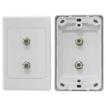 Wall Plate Twin F Type F Socket