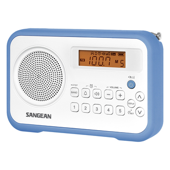 Sangean PRD18 AM/FM Radio Digital Tuning 16.6cm Receiver - White/Blue