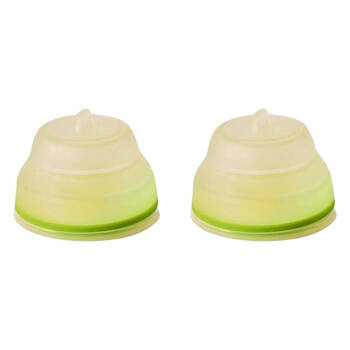 2PK Prepara Chop Savor Half Citrus Container w/ Collapsible Lid 19.69cm Green