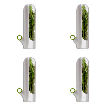 4PK Prepara Fresh Herb Savor Mini Fridge Storage Container 24.38cm White