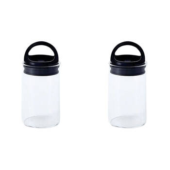 2PK Prepara Evak 177ml Mini Food Storage Container w/ Gloss Handle Small Black