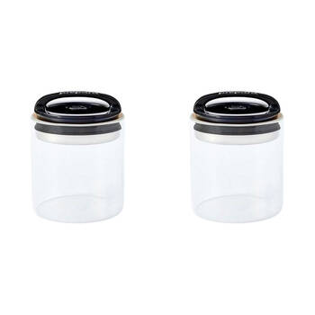 2PK Prepara Evak 468ml Airtight Food Storage Container w/ Handle Small Black