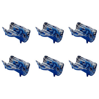 6PK Prepara Melamine Single Tortilla Taco Serving Holder Stand 9cm Blue