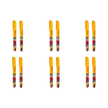 6x 2pc Prepara Melamine Tortilla Taco Serving Spoon Set 18cm Yellow