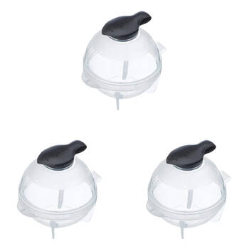 3PK Prepara Jumbo Slow-Melting Cocktail Drink Ice Ball Sphere Mould 7.8cm Black