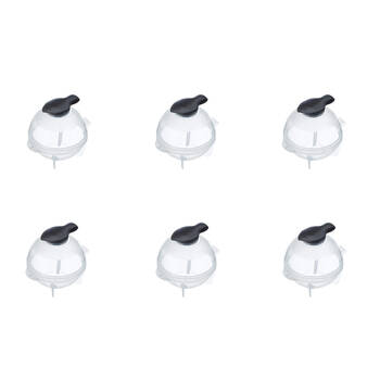6PK Prepara Jumbo Slow-Melting Cocktail Drink Ice Ball Sphere Mould 7.8cm Black