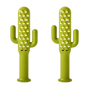2PK Prepara Plastic Cactus Cheese Grater Sharp Shredder 25.4cm Green