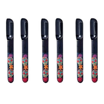 3x 2pc Prepara Melamine Tortilla Taco Serving Spoon Set Day of the Dead Ed 18cm
