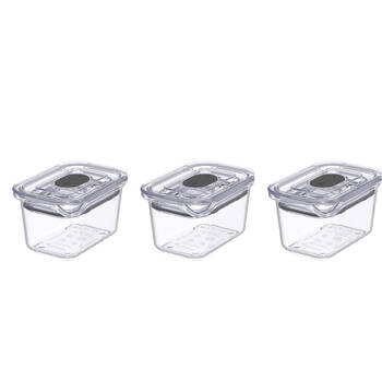 3PK Prepara LatchLok Click 220ml Rectangular Airtight Food Container 10.47cm
