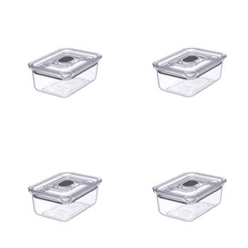 4PK Prepara LatchLok Click 460ml Rectangular Airtight Food Container 14cm