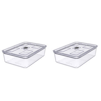 2PK Prepara LatchLok Click 3.4L Rectangular Airtight Food Container 28.86cm