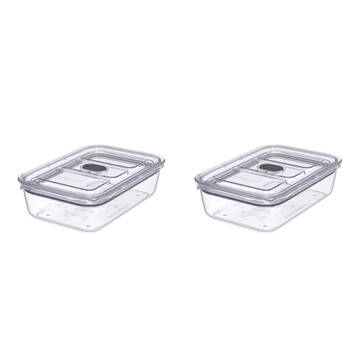 2PK Prepara LatchLok Click 1L Rectangular Airtight Food Container 20.35cm