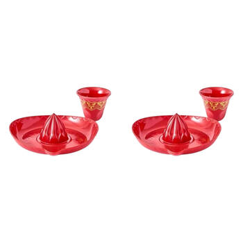 2PK Prepara Margarita Amigo 3-in-1 Sumbrero Cocktail Drink Maker 18cm Red
