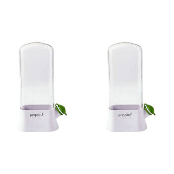 2PK Prepara Fresh Herb Savor Eco Fridge Storage Container 27.18cm White