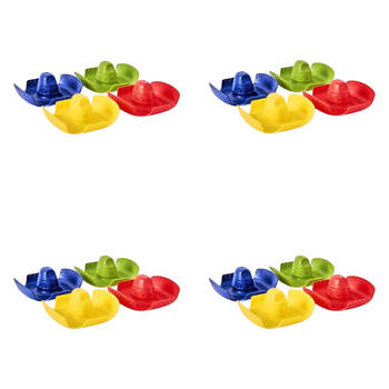 4x 4pc Prepara Double Sombrero Taco Holder Party Serving Tray Set 12cm