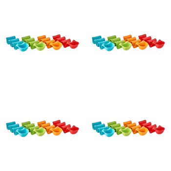 4x 4pc Prepara Kids 3-TacoPillar Holder Party Serving Tray Set 26cm