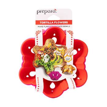 2pc Prepara Tortilla Flower Silicone Tray Kitchenware - Red/Pink
