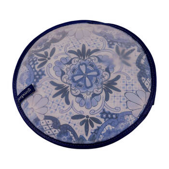 Prepara Insulated Taco Party Tortilla Warmer Pouch Round 22cm Blue