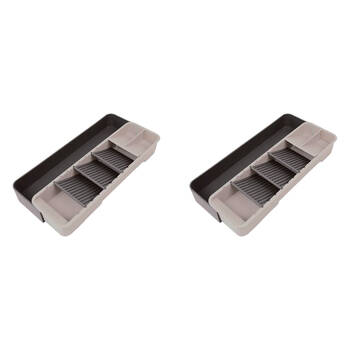 2PK Prepara Adjustable Single Kitchen Utensil Drawer Storage Organiser Tray 42cm