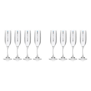 8pc Everclear Tritan Plastic Champagne Flute Drinkware Set 145ml - Clear