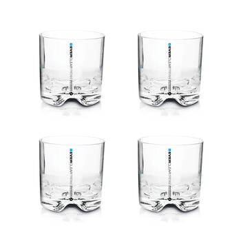 4pc Everclear Tritan Plastic Tumbler Drinkware Set 350ml - Clear