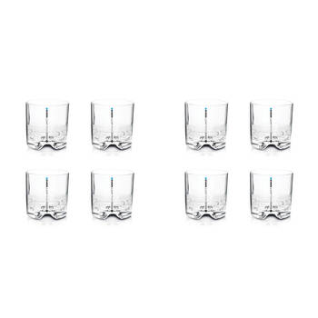 8pc Everclear Tritan Plastic Tumbler Drinkware Set 350ml - Clear