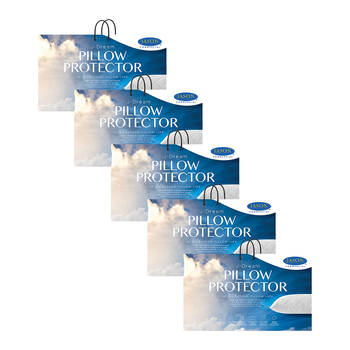 5PK Jason Commercial J-Dream Quilted Pillow Protector Standard 48x73cm - White
