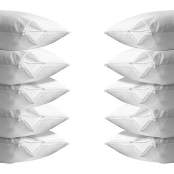 10PK Jason Commercial King Size Micro Fresh Pillow Protector 51x91cm - White