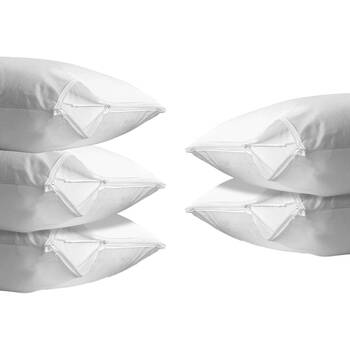 5PK Jason Commercial King Size Micro Fresh Pillow Protector 51x91cm - White