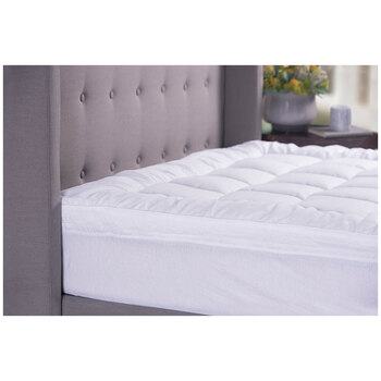 Sheraton Luxury Micro Fibre 2000Gsm Queen Bed Mattress Topper  White