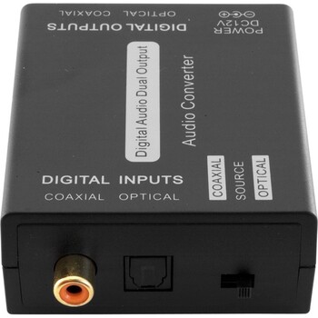 DUAL DIGITAL AUDIO CONVERTER OPTICAL (TOSLINK) & COAXIAL