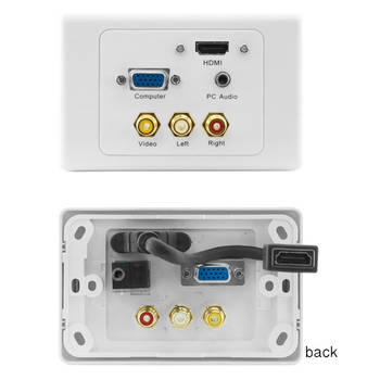 Pro2 Pro1310 HDMIi VGA RCA Pc Aux 3.5Mm AV Wall Plate