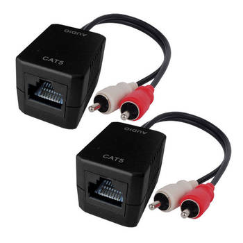 Analog RCA Stereo Audio CAT5 Extender