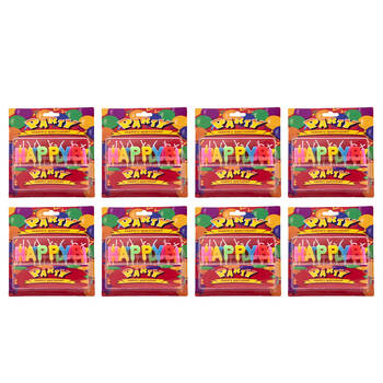 8PK Birthday Candle Set Alphabet Colourful Letter Cake Topper Party Decoration
