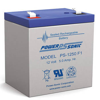 Powersonic Ps1250 12V 5Amp Sla Rechargeable Battery F1 Terminal Sealed Lead Acid