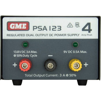 GME Regulated Dual Output DC 13.8V 4 Amp Peak Power Supply