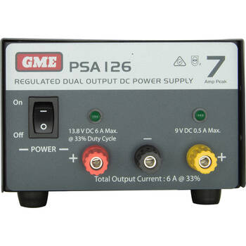 GME Regulated Dual Output DC 13.8V 7 Amp Peak Power Supply
