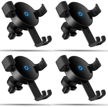 4PK PushStart 10w QI Fast Charge Wireless Car Vent Mount