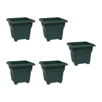 5PK Homeleisure Patio Tub 180mm Green Outdoor Garden 