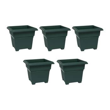 5PK Homeleisure Patio Tub 220mm Green Outdoor Garden 